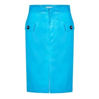 BOTTEGA VENETA Leather Skirt Women Pool 4489  for sale