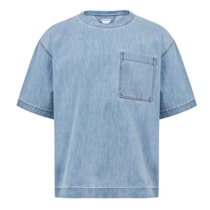 BOTTEGA VENETA Light Bleached Denim T-Shirt Men Bleach 4946  for sale