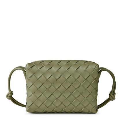 BOTTEGA VENETA Mini Loop Camera Bag Women Crossbody Bags Travertine/Gold for sale