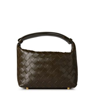 BOTTEGA VENETA Mini Wallace Women Shoulder Bags Kaki Gold for sale