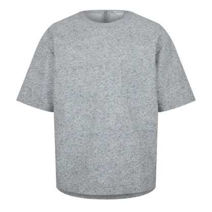 BOTTEGA VENETA Relaxed Fit Printed Leather T-Shirt Men Grey 8531  for sale