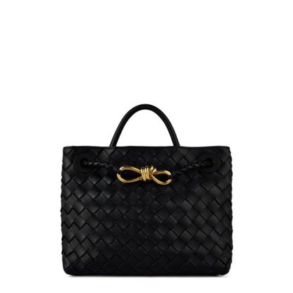 BOTTEGA VENETA Small Andiamo Women Tote Bags Black/Brass for sale