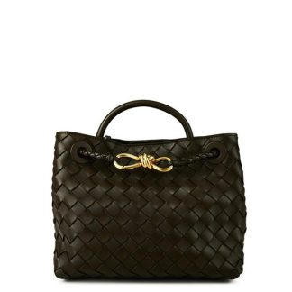 BOTTEGA VENETA Small Andiamo Women Tote Bags Kaki Brass for sale