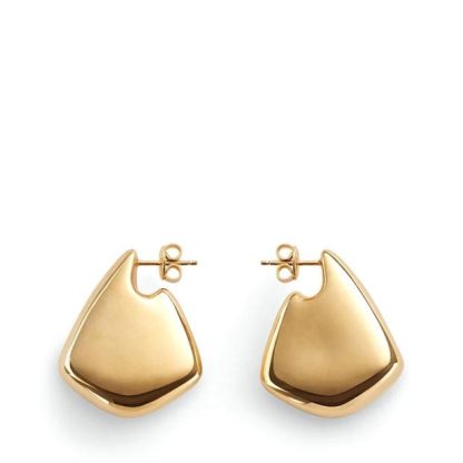 BOTTEGA VENETA Small Fin Earrings Women Yellow Gold  for sale