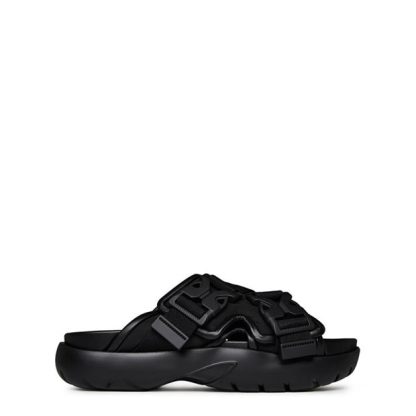 BOTTEGA VENETA Snap Slide Sandal Men Black  for sale