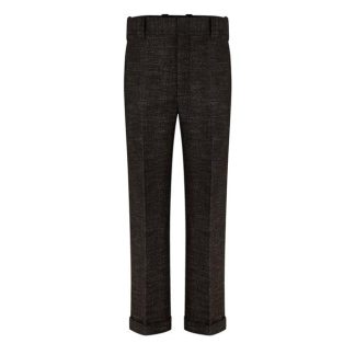 BOTTEGA VENETA Textured Wool Speckled Trousers Men Brown 1165  for sale