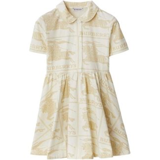 BURBERRY Aggie Ekd Dress Juniors Kids Cream A7905  for sale