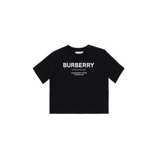 BURBERRY Babies Cedar Logo T Shirt Kids Black A1189  for sale