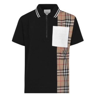 BURBERRY Boy'S Matthew Polo Shirt Kids Black A1189  for sale