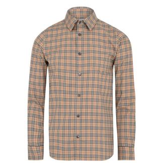 BURBERRY Boy'S Owen Long Sleeve Shirt Unisex Arc Check A7028  for sale