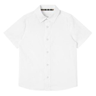 BURBERRY Boy'S Owen Short Sleeve Shirt Kids White A1464  for sale