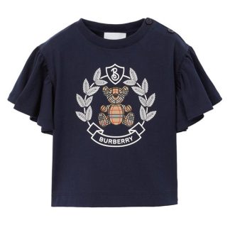 BURBERRY Burb Alexas Bear Tee In34 Kids Chrcol Blu  for sale