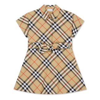 BURBERRY Burb Check Dress Jn00 Kids Beige  B9368  for sale