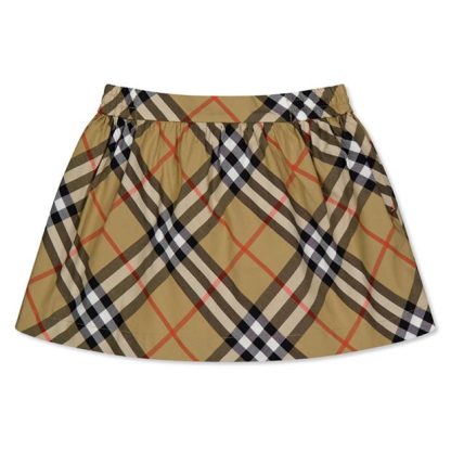 BURBERRY Burb Check Skirt In44 Kids Beige  B9368  for sale