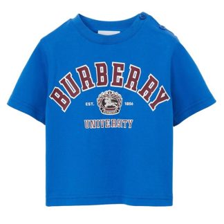 BURBERRY Burb College Tee In34 Kids Canvas Blue  for sale