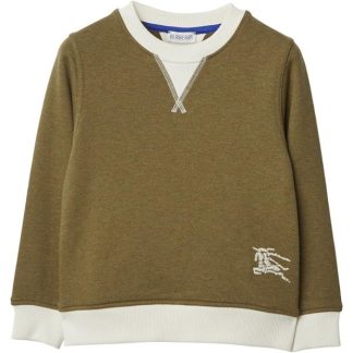 BURBERRY Burb Logo Box Crew Jn42 Kids Khaki B8264  for sale