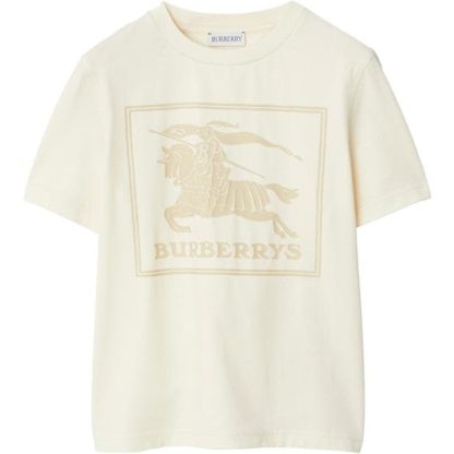 BURBERRY Burb Logo Box Tee Jn42 Kids Cream A7733  for sale