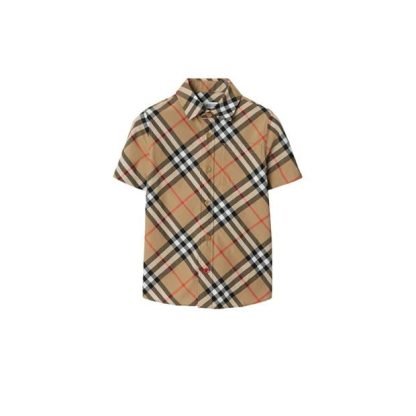 BURBERRY Burb Owen Shirt Jn00 Kids Oxford Shirt - Short Sleeve Beige  B9368 for sale