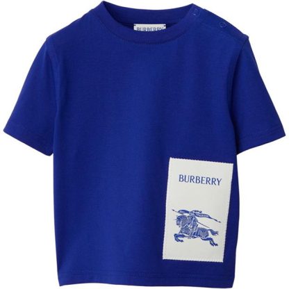 BURBERRY Burb Square Logo Tee In42 Kids Knight B7323  for sale