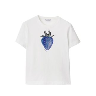 BURBERRY Burb Strwb Tee Ld42 Women White  for sale