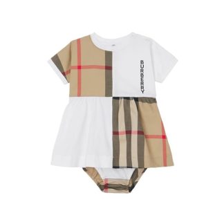 BURBERRY Burberry Elena Dress Kids Skater Dresses White A1464 for sale