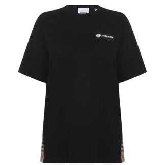 BURBERRY Carrick T Shirt Women Black A1189  for sale