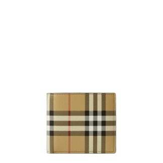 BURBERRY Checked Billfold Wallet Unisex Archive Beige  for sale