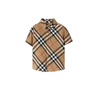 BURBERRY Checked Owen Shirt Infants Kids Beige  B9368  for sale