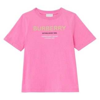 BURBERRY Children'S Cedar T Shirt Kids Regular Fit T-Shirts Bubblegum A8407 for sale