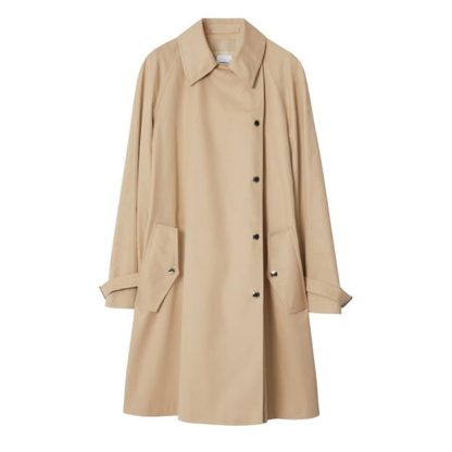 BURBERRY Cotton Gabardine Trench Coat Women Sft Fawn A7405  for sale