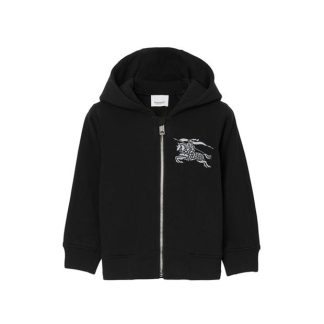 BURBERRY Devan Ekd Zip Hoodie Kids Black A1189  for sale