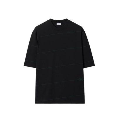 BURBERRY Diagonal Striped T-Shirt Men Black  for sale