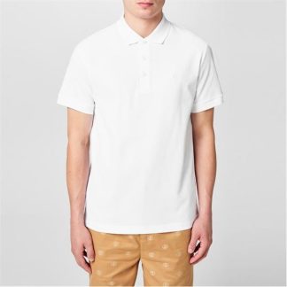 BURBERRY Eddie Polo Shirt Men Short Sleeve Polos White A1464 for sale