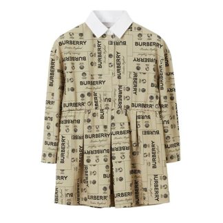 BURBERRY Edwina Shirt Dress Junior Girls Kids Arc Beige A7168  for sale