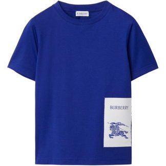 BURBERRY Ekd Cotton T-Shirt Juniors Kids Knight B7320  for sale