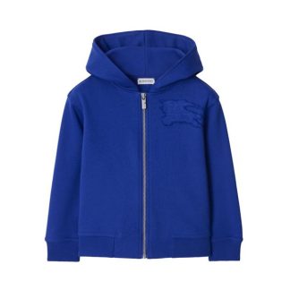 BURBERRY Ekd Cotton Zip Hoodie Junior Kids Knight B7323  for sale