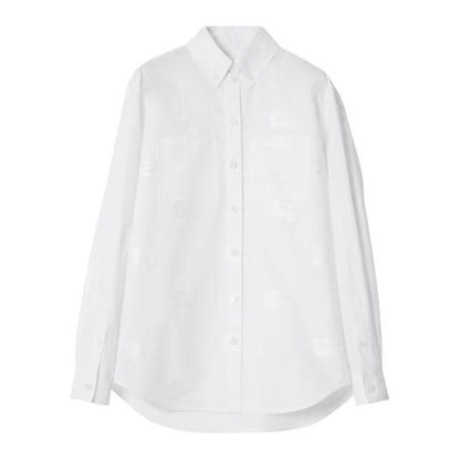 BURBERRY Embroidered Ekd Shirt Women White A7242  for sale