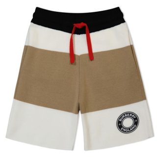 BURBERRY Fine Knit Jogging Shorts Kids Ivory A7041  for sale