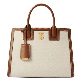 BURBERRY Frances Mini Tote Bag Women Nat/Malt A1395  for sale