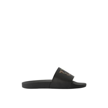 BURBERRY Furley Ekd Sliders Men Black Chk A1189  for sale