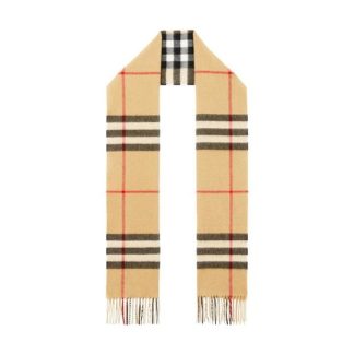 BURBERRY Giant Check Scarf Women Archive Beige  for sale