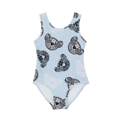 BURBERRY Girl'S Logo Swimsuit Kids Pale Blue A1141  for sale