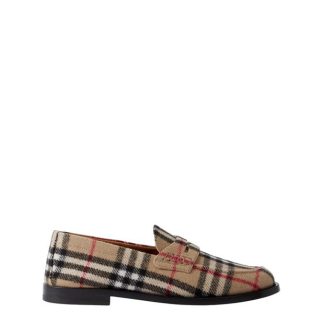 BURBERRY Hackney Check Loafers Women Beige  for sale