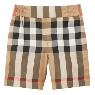 BURBERRY Halford Check Shorts Kids Beige A7028  for sale