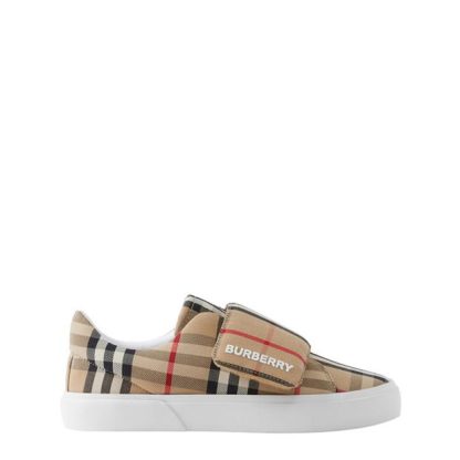 BURBERRY James Trainers Juniors Kids Arch Bege Chk  for sale