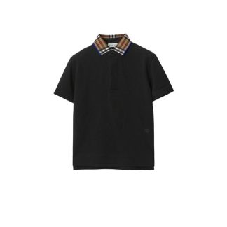 BURBERRY Johane Polo Shirt Junior Boys Kids Short Sleeve Polos Black A1189 for sale