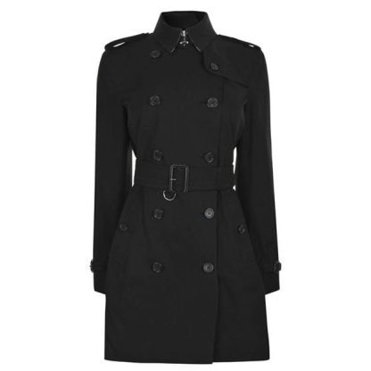 BURBERRY Mid Length Kensington Coat Women Macs Midnight A1177 for sale