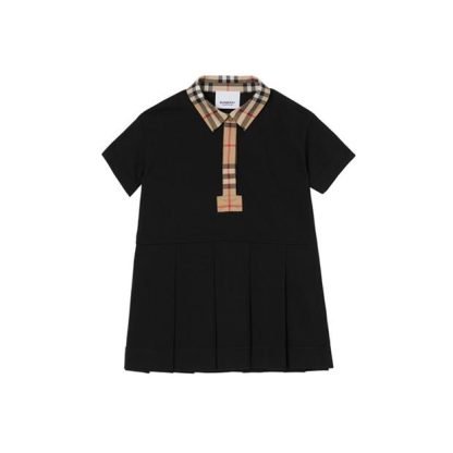 BURBERRY Mini Sigrid Polo Dress Kids Polo Dresses Black A1189 for sale