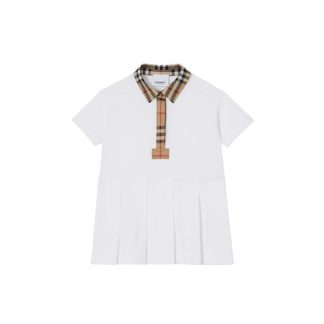 BURBERRY Mini Sigrid Polo Dress Kids Polo Dresses White A1464 for sale