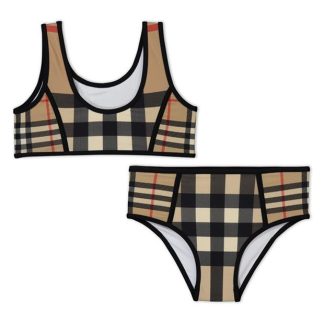 BURBERRY Noor Check Print Bikini Junior Girls Kids Arc Check A7028  for sale